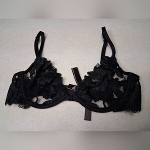 Victoria's Secret Black Lace Sheer Underwire Bra